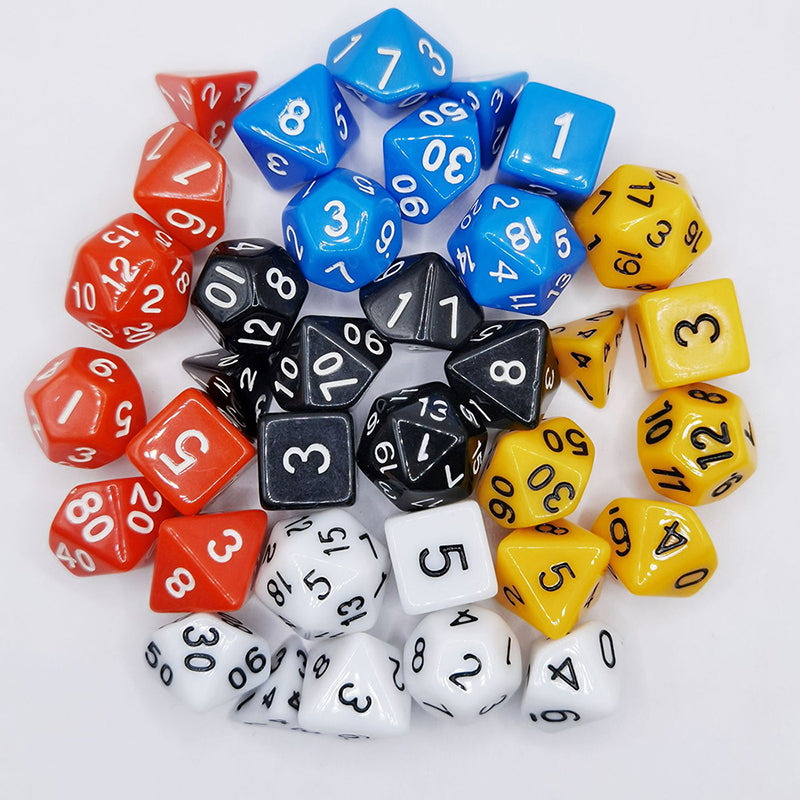 105 Pieces Concise Polyhedral DND Dice Set Complete Game Random Color Dice Set Drawstring Bag for Role Playing Table Games RPG