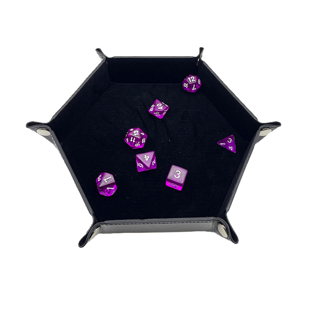 Clear Purple Dice RPG Jogo de RPG Conjunto de dados poliédricos