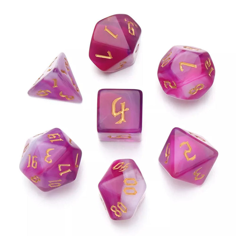 4 Tone Mix Colors Effect Dice RPG Role Playing Game Polyhedral Dice Set