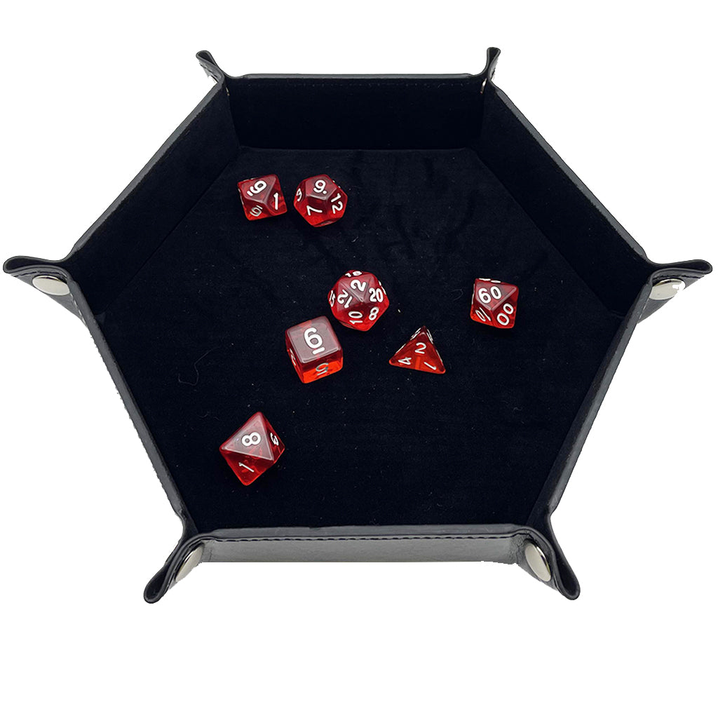 Clear Red Dice RPG Role Playing Game Polyhedral Dice Set