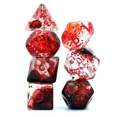 Red Crystal Style DND Dice RPG Role Playing Game Polyhedral Dice Set