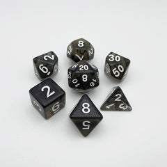 Clear Black Dice RPG Role Playing Game Polyhedral Dice Set