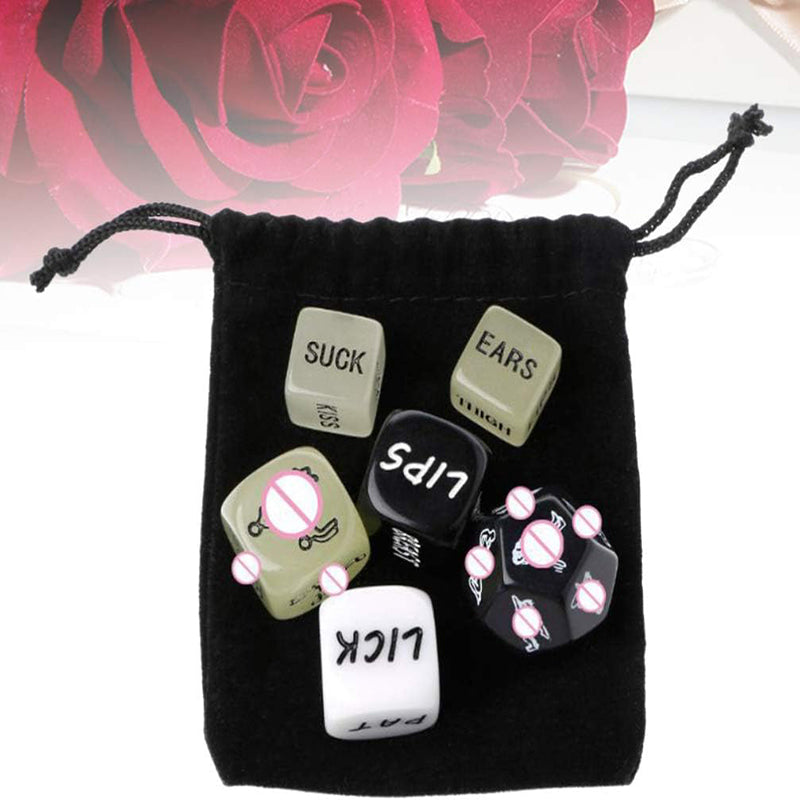 6Pcs Sexy Dice Set Fun Adult Love Posture Couple Game Sex Noctilucent Erotic Lovers Position Foreplay Romantic Party Toys