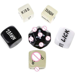 6Pcs Sexy Dice Set Fun Adult Love Posture Couple Game Sex Noctilucent Erotic Lovers Position Foreplay Romantic Party Toys