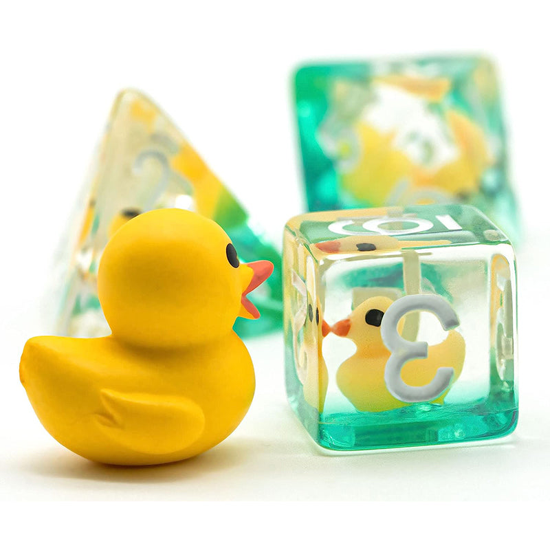 7Pcs/Set Resin Animal Yellow Duck Dice RPG Role Playing Game Polyhedral Dice Set Tabletop Games D&D Dice