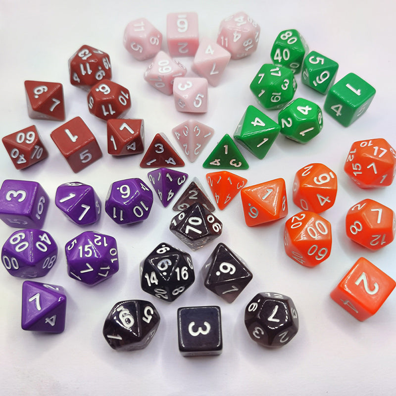 105 Pieces Concise Polyhedral DND Dice Set Complete Game Random Color Dice Set Drawstring Bag for Role Playing Table Games RPG