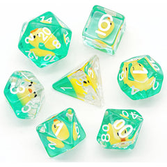 7Pcs/Set Resin Animal Yellow Duck Dice RPG Role Playing Game Polyhedral Dice Set Tabletop Games D&D Dice