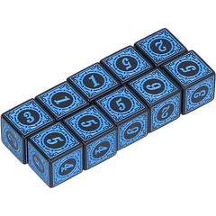 Retro Style 6 Sides Blue Dice RPG Role Playing Game Polyhedral D6 Dice Set