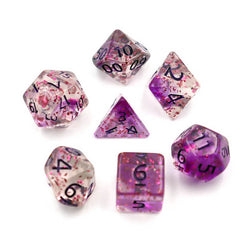 Purple Crystal Style DND Dice RPG Role Playing Game Polyhedral Dice Set