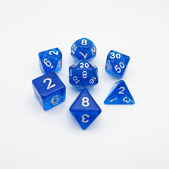 Clear Blue Dice RPG Jogo de RPG Conjunto de dados poliédricos