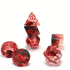 Red Crystal Style DND Dice RPG Role Playing Game Polyhedral Dice Set