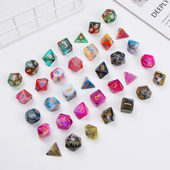 4 Tone Mix Colors Effect Dice RPG Role Playing Game Polyhedral Dice Set