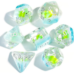 7Pcs/Set Resin Animal Turtle Dice RPG Role Playing Game Polyhedral Dice Set Tabletop Games D&D Dice