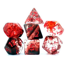 Red Crystal Style DND Dice RPG Role Playing Game Polyhedral Dice Set