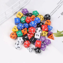 105 Pieces Concise Polyhedral DND Dice Set Complete Game Random Color Dice Set Drawstring Bag for Role Playing Table Games RPG