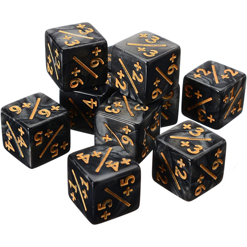 10Pcs Dice Counters Token Dice, D6 Dice Compatible with Card Board Game for Match Mathematics Teaching Tools Accessories