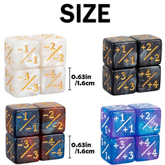 10Pcs Dice Counters Token Dice, D6 Dice Compatible with Card Board Game for Match Mathematics Teaching Tools Accessories