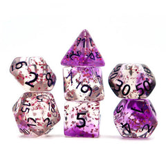 Purple Crystal Style DND Dice RPG Role Playing Game Polyhedral Dice Set